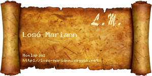 Losó Mariann névjegykártya