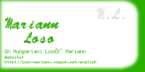mariann loso business card